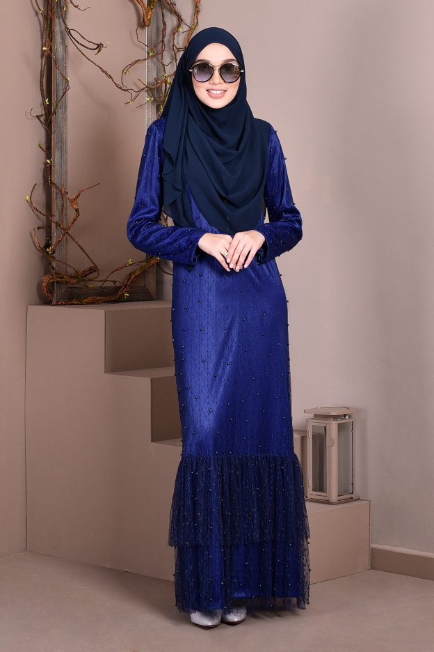 Abaya Lace Tutu Isabelle  - Blueberry