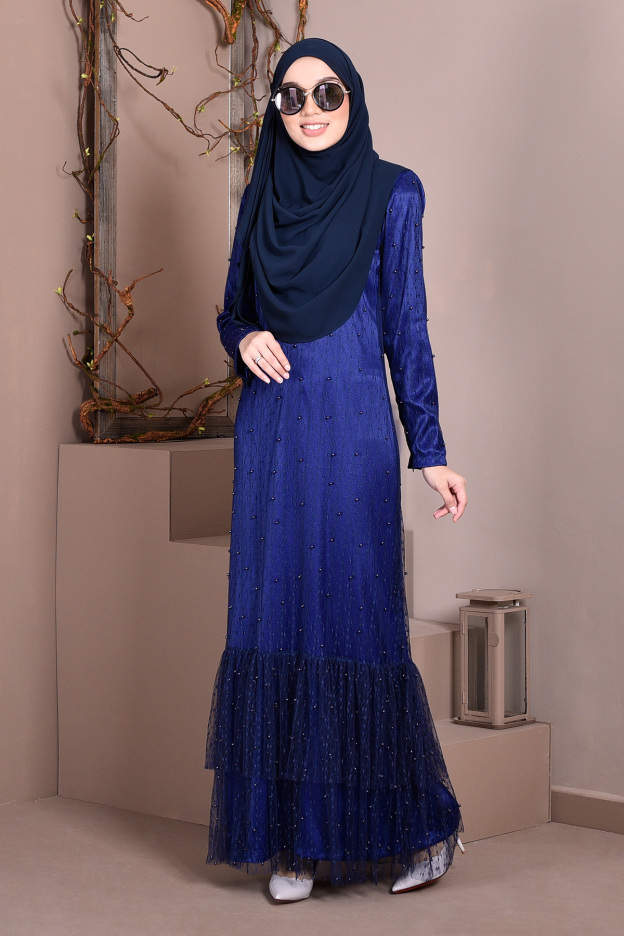 Abaya Lace Tutu Isabelle  - Blueberry