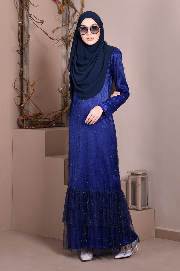 Abaya Lace Tutu Isabelle  - Blueberry