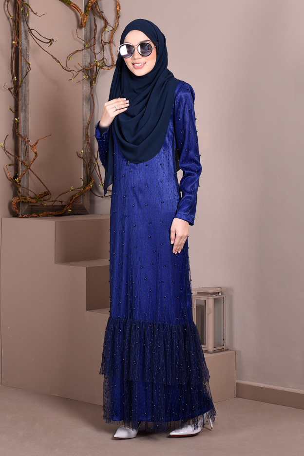 Abaya Lace Tutu Isabelle  - Blueberry