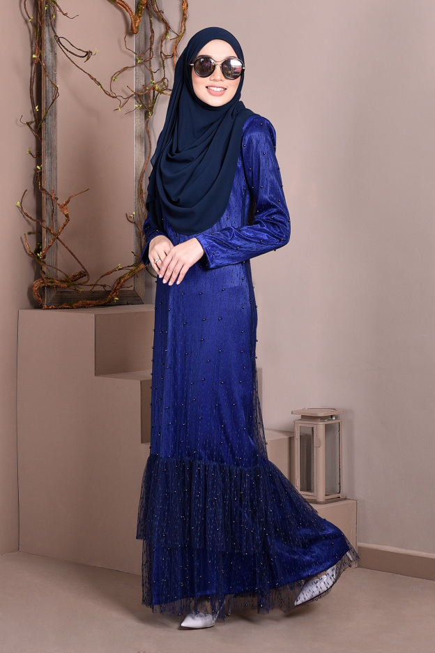 Abaya Lace Tutu Isabelle  - Blueberry