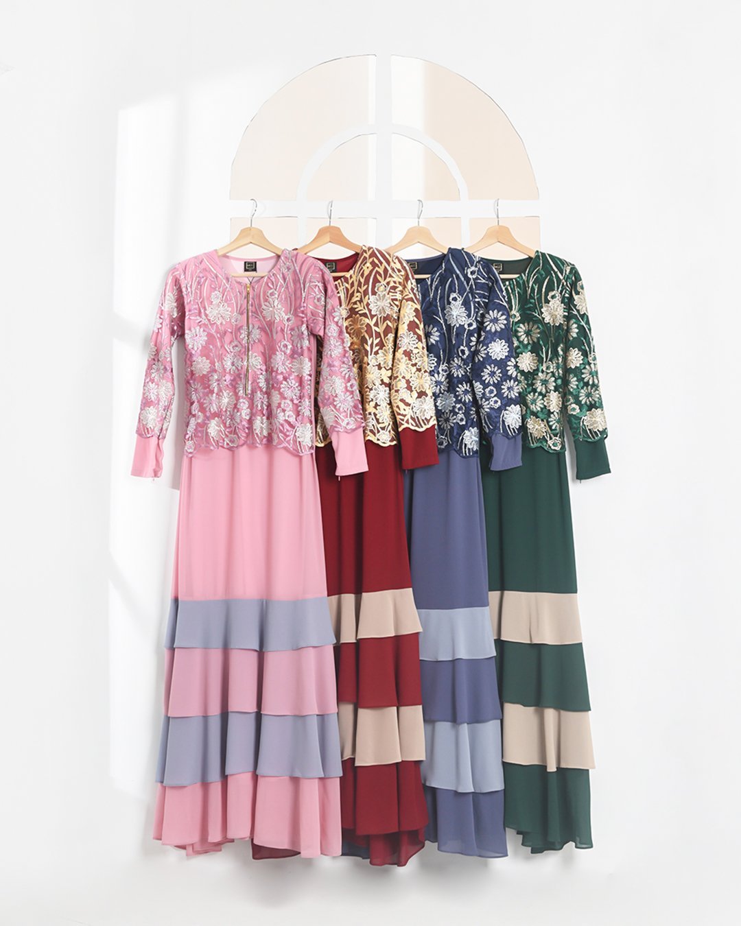 Abaya Lace Afiyah Kids - Smoothies Pink