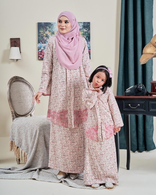 Baju Kebaya Sulam Akayla - Sweet Pink