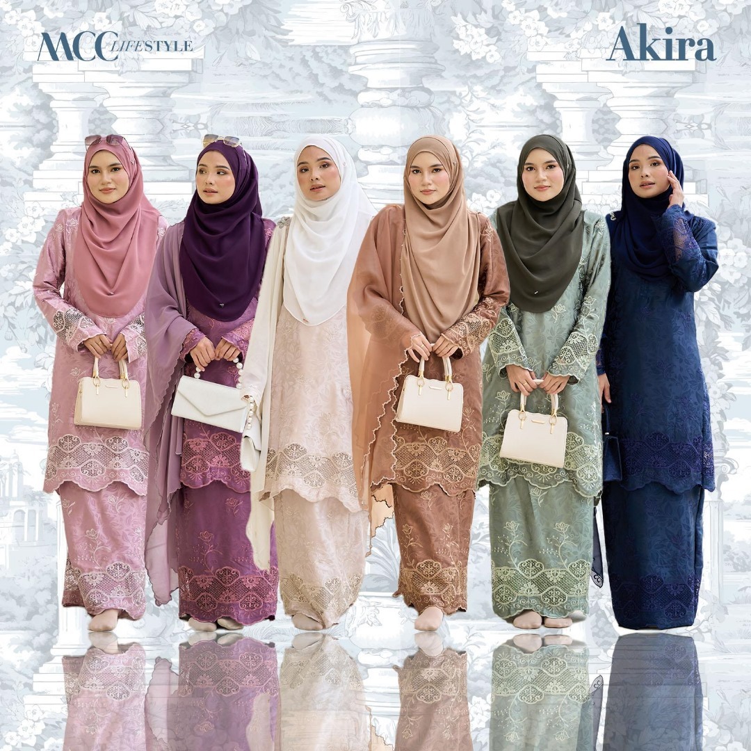Baju Kurung Sulam Jacquard Akira Lotus