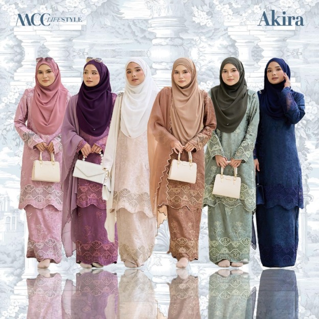 Baju Kurung Sulam Jacquard Akira Lotus