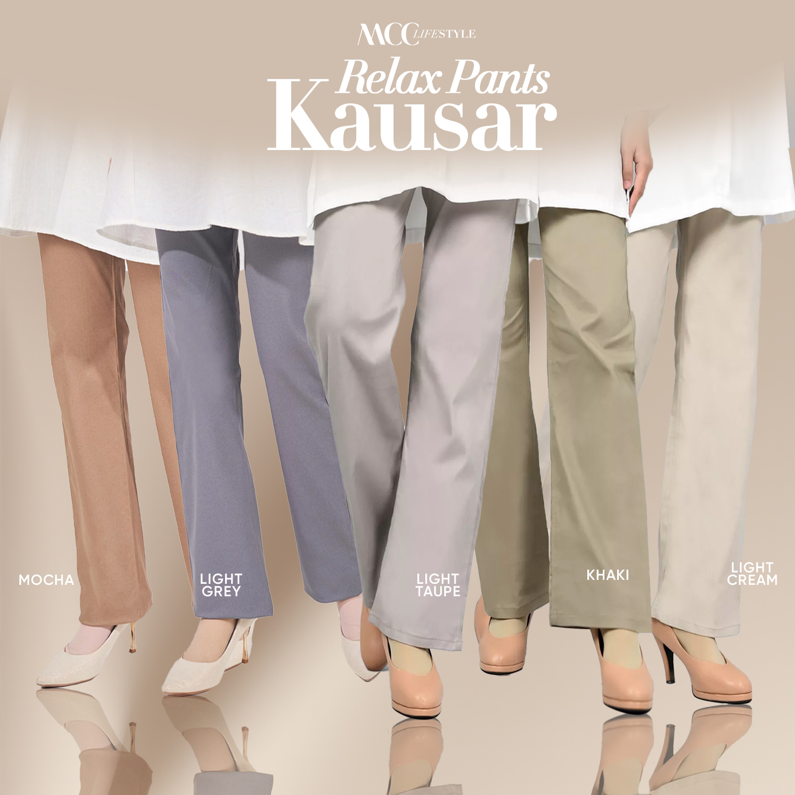 Relax Pants Kausar Stretchable Loose Fit