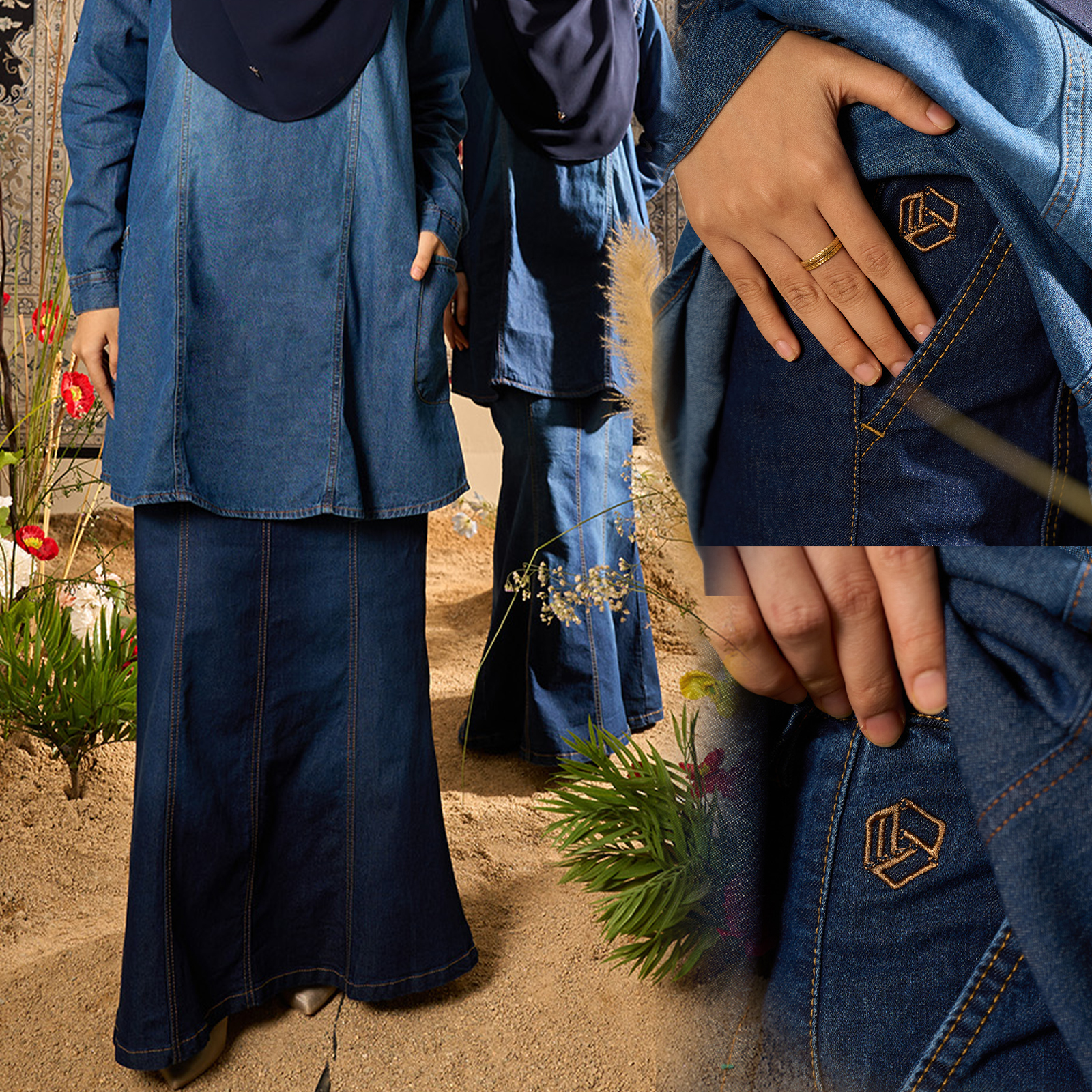 MCC Lifestyle Skirt Jeans Hessa Denim Flare Series