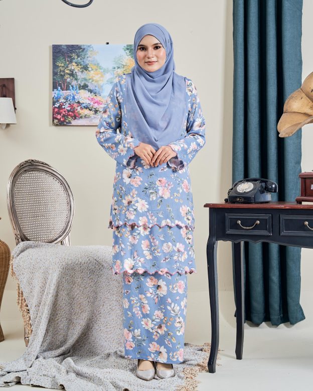 Baju Kurung Sulam Anara - Garden Aegean