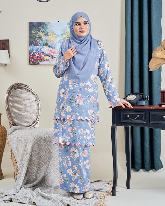 Baju Kurung Sulam Anara - Garden Aegean