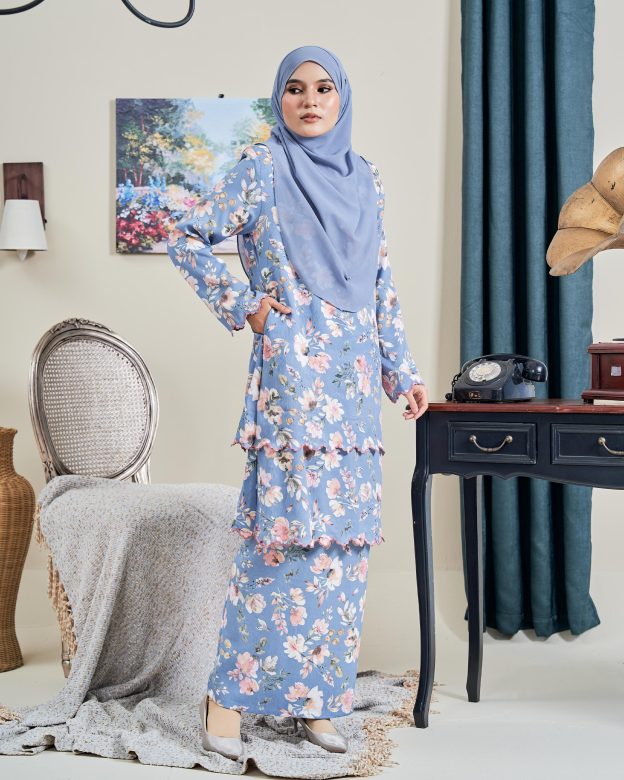 Baju Kurung Sulam Anara - Garden Aegean