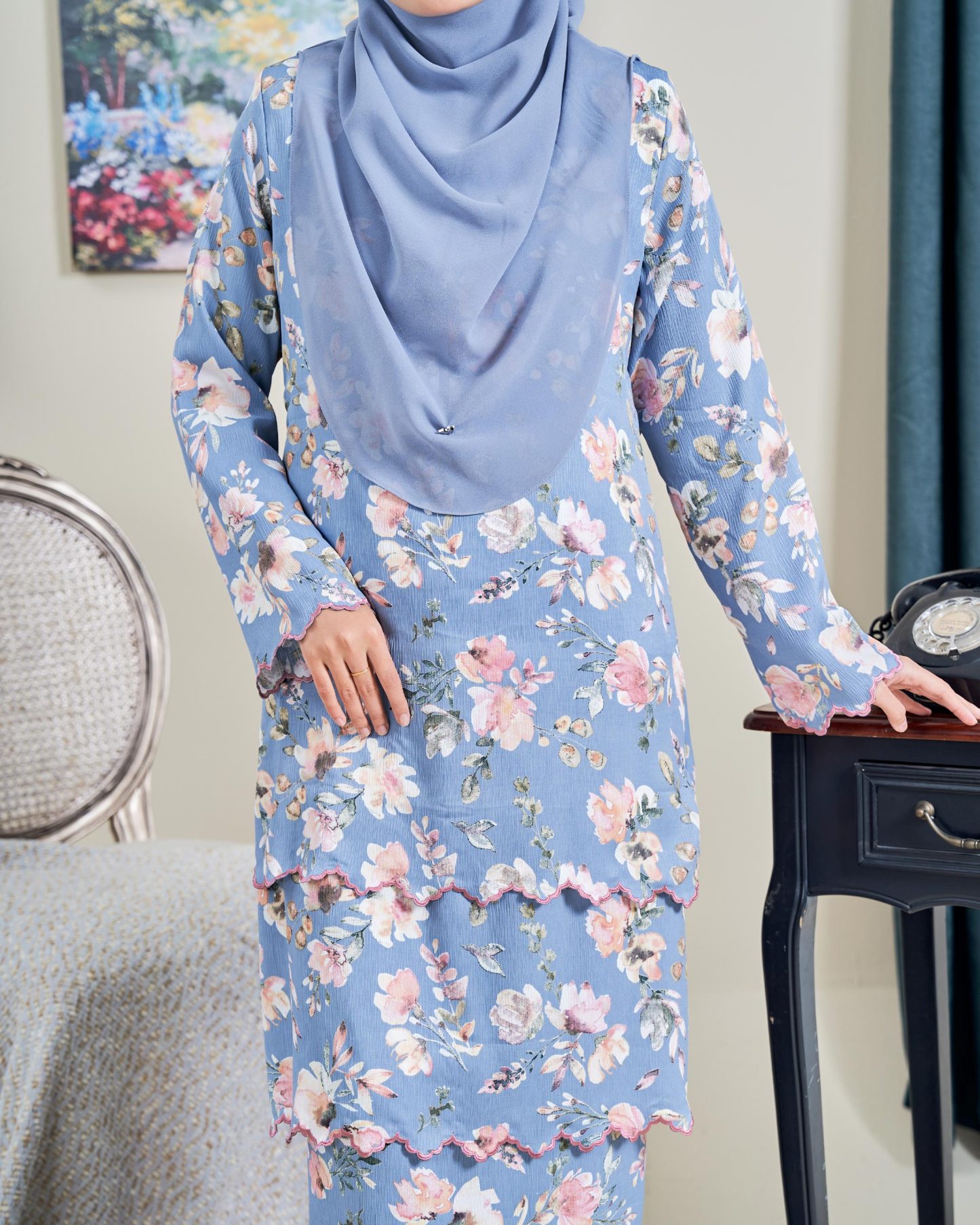Baju Kurung Sulam Anara - Garden Aegean