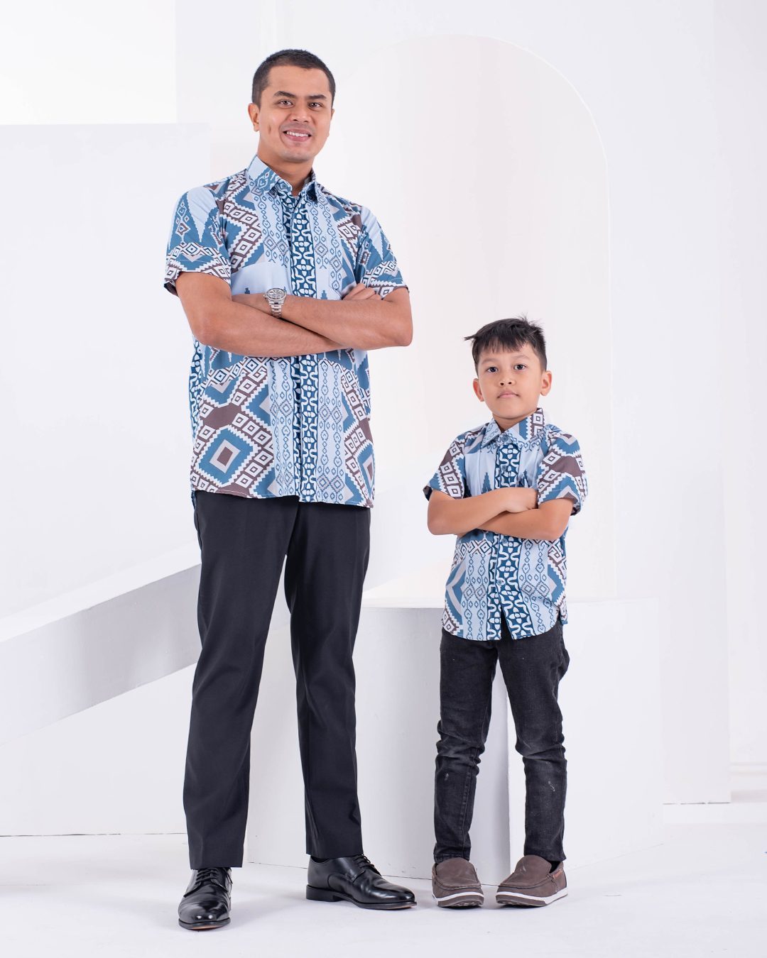 Baju Kemeja Short Sleeves Arjuna - Sky Blue