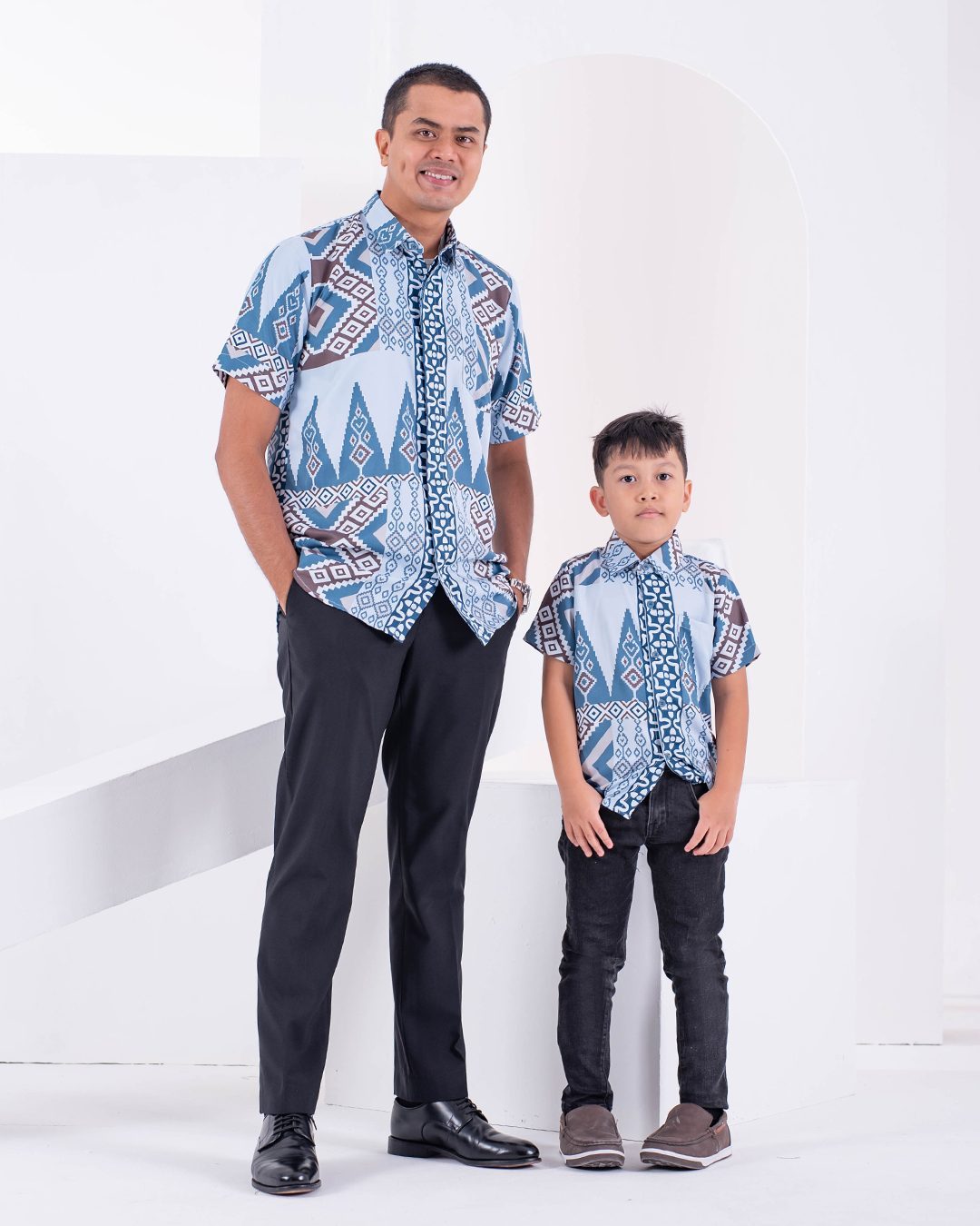 Baju Kemeja Short Sleeves Arjuna Kids - Sky Blue