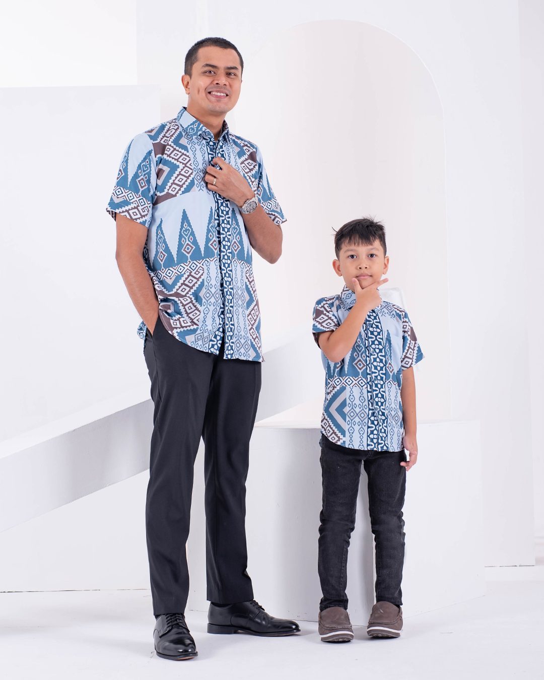 Baju Kemeja Short Sleeves Arjuna Kids - Sky Blue
