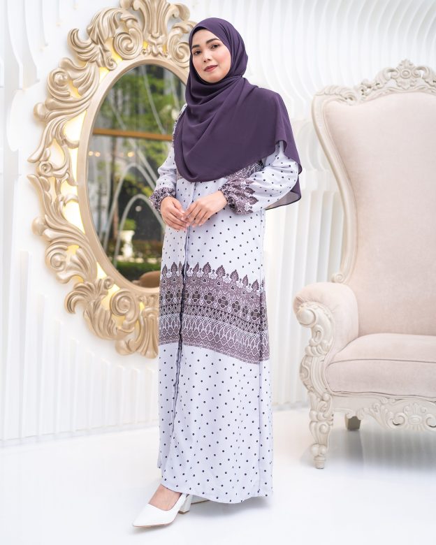 Abaya Raiyani - Mauve Purple