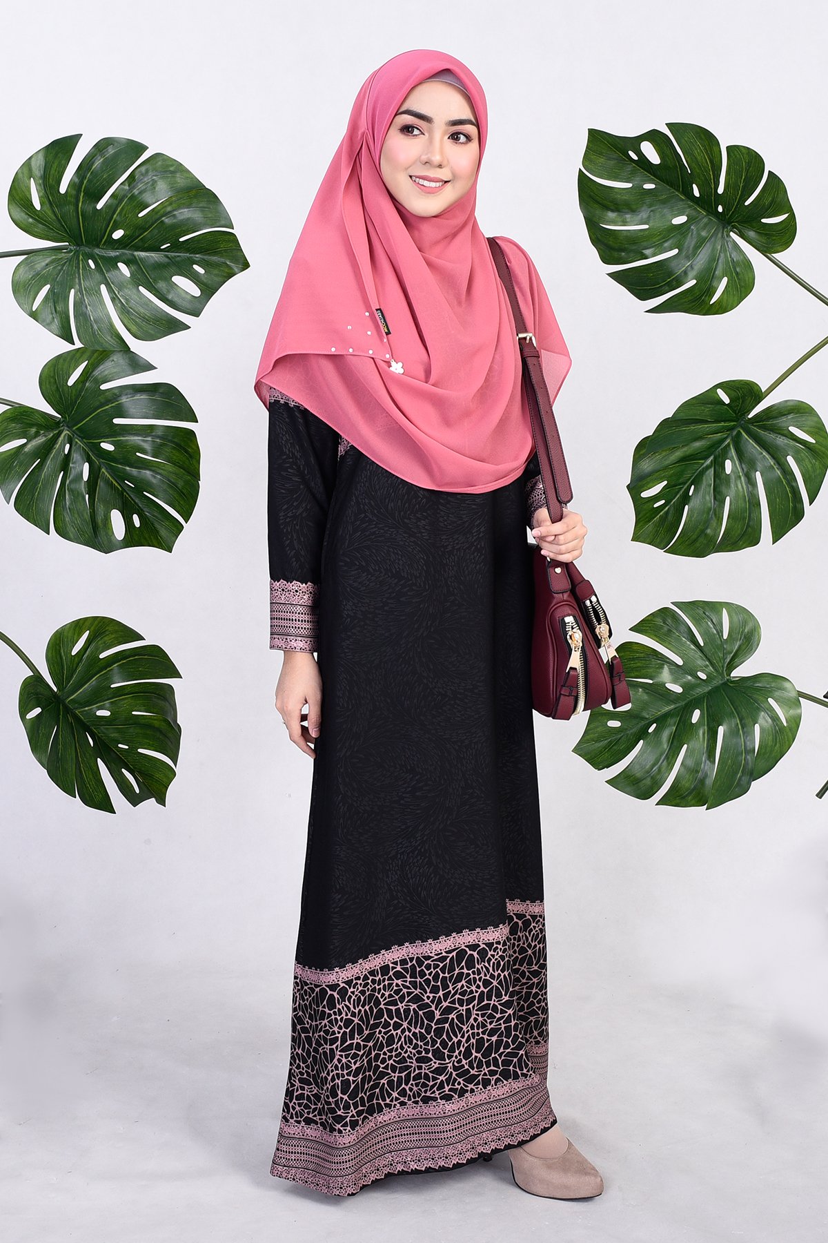 Abaya Raudhah - Purple Plum