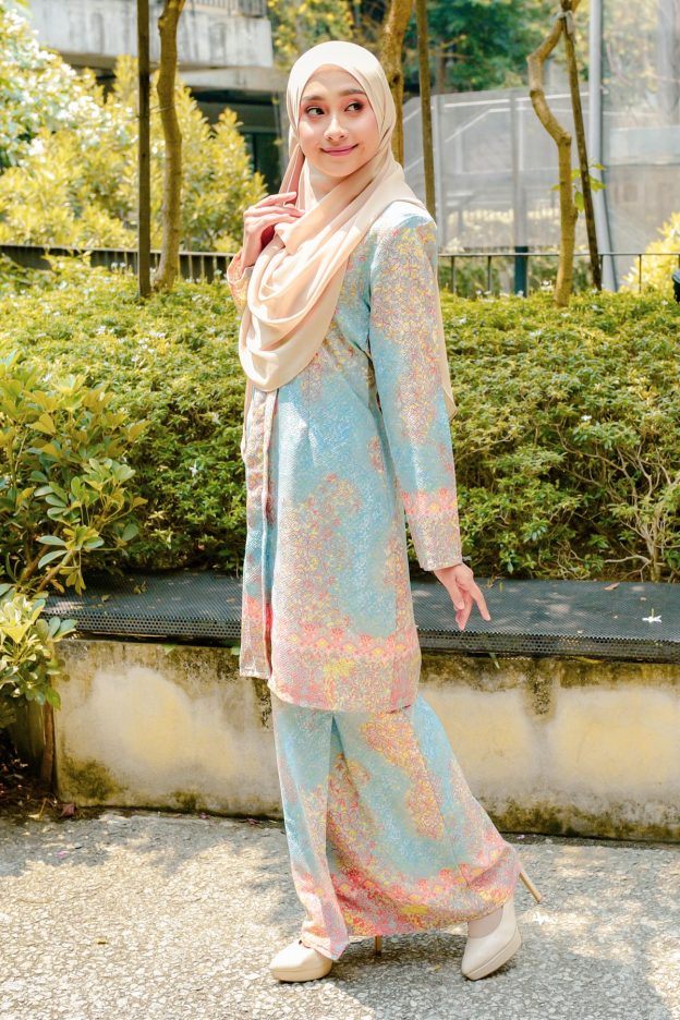 Baju Kebarung Batik Nafisa - Aqua Green