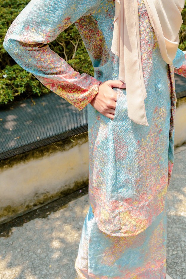 Baju Kebarung Batik Nafisa - Aqua Green
