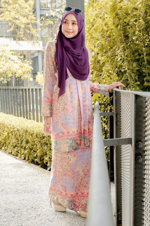 Baju Kebarung Batik Nafisa - Melon Pink