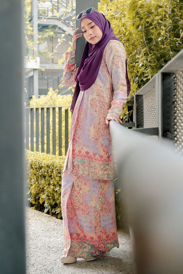 Baju Kebarung Batik Nafisa - Melon Pink