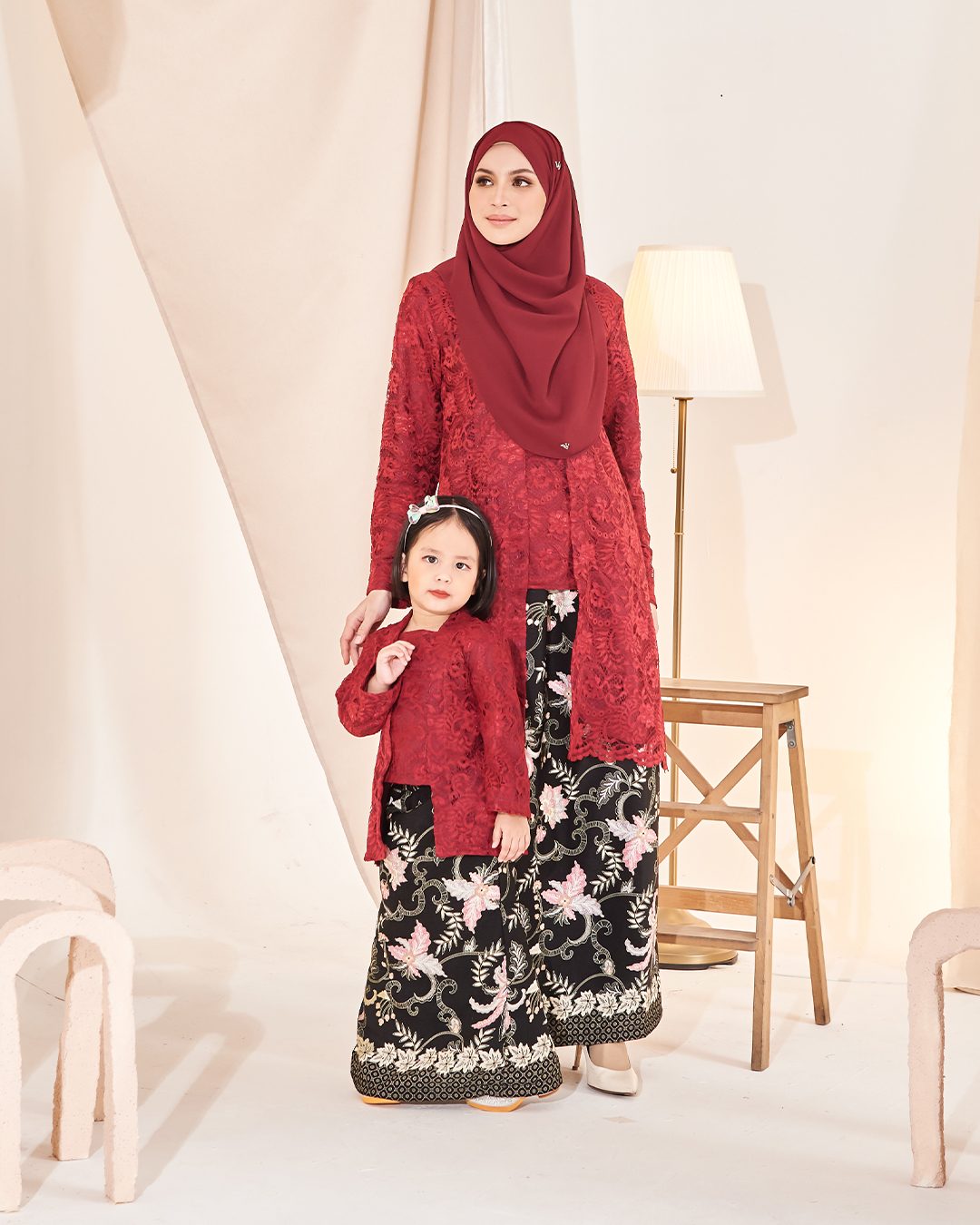 Baju Kebaya Batik Lace Estela Ruby Red MCC Lifestyle