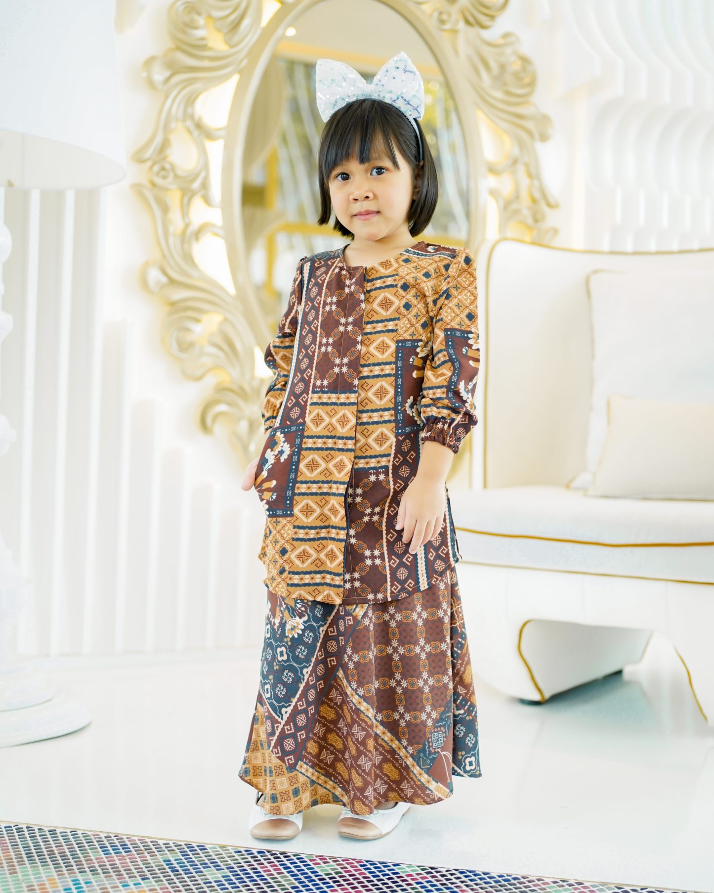 Baju Kurung Anenia Kids - Wood Brown