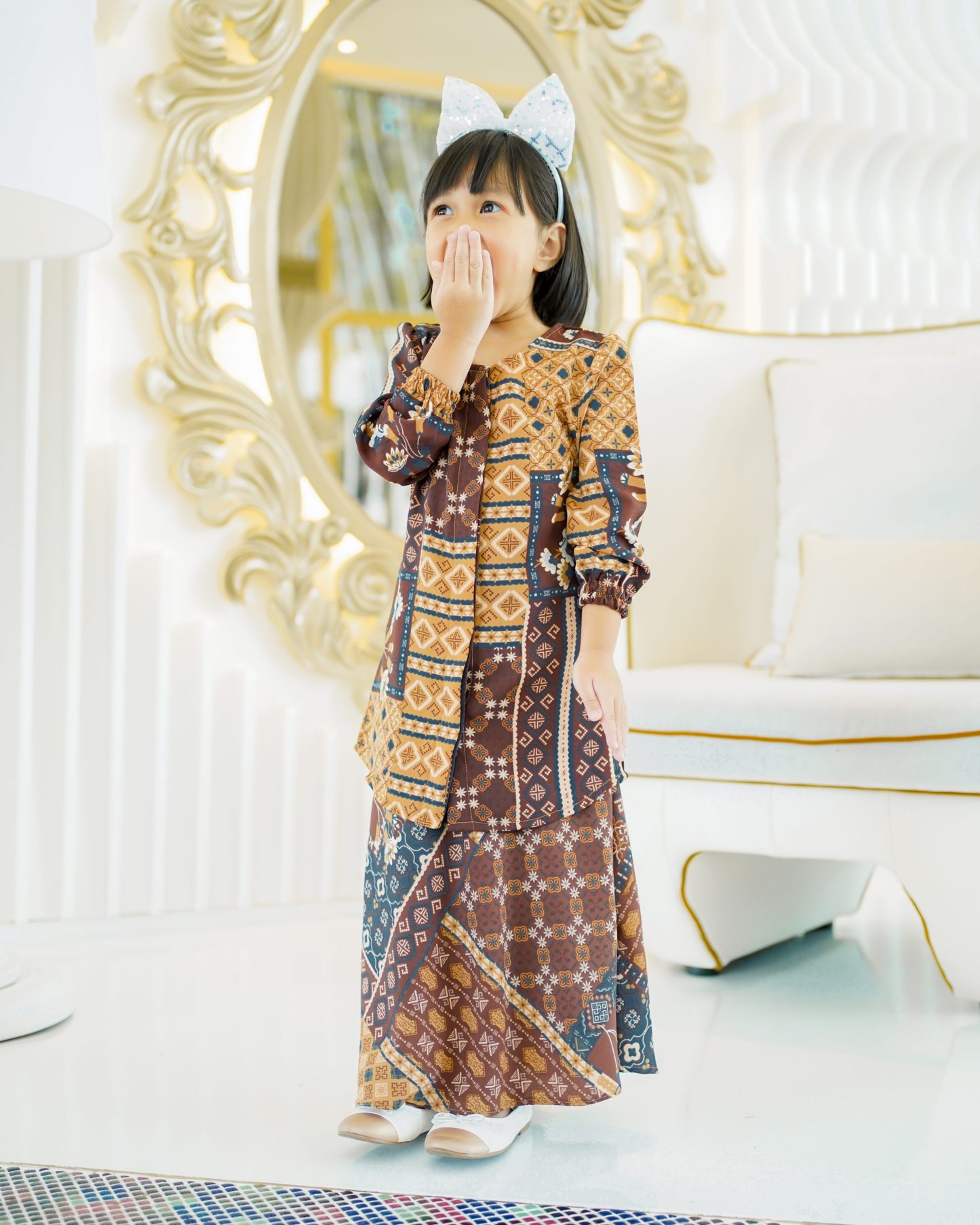 Baju Kurung Anenia Kids - Wood Brown