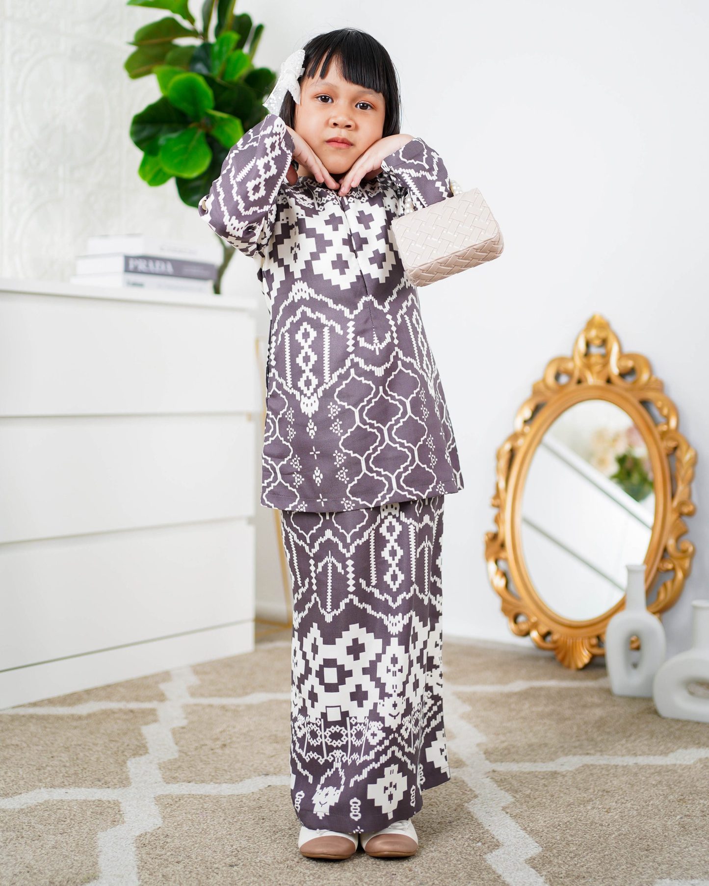 Baju Kurung Moden Anisha Kids - Deep Purple