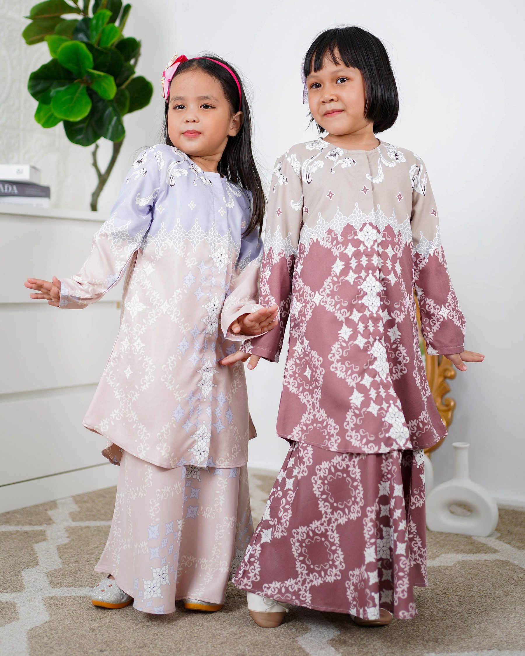 Baju Kurung Moden Asira Kids - Cranberry