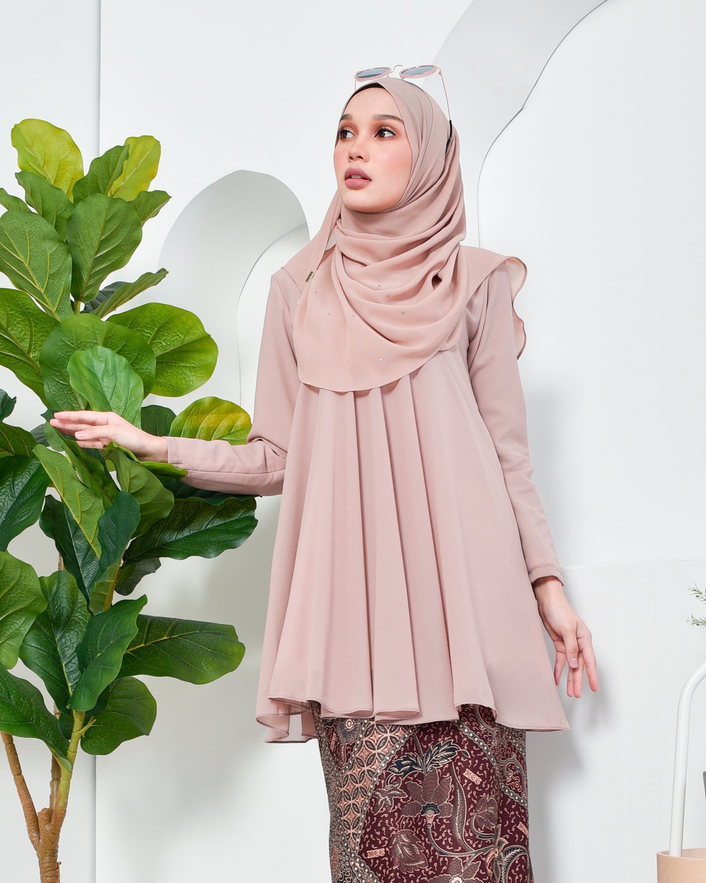Baju Kurung Barbie Batik Aimi - Freezy Pink