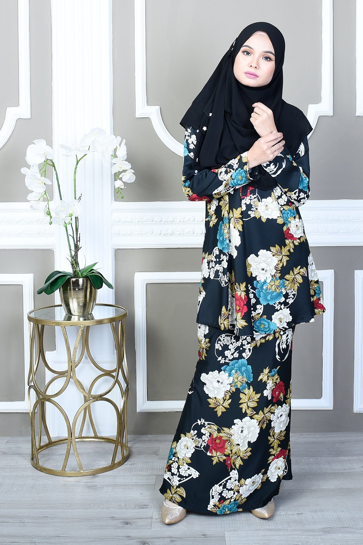 Baju Kurung Barbie Nabila - Jasmine Black