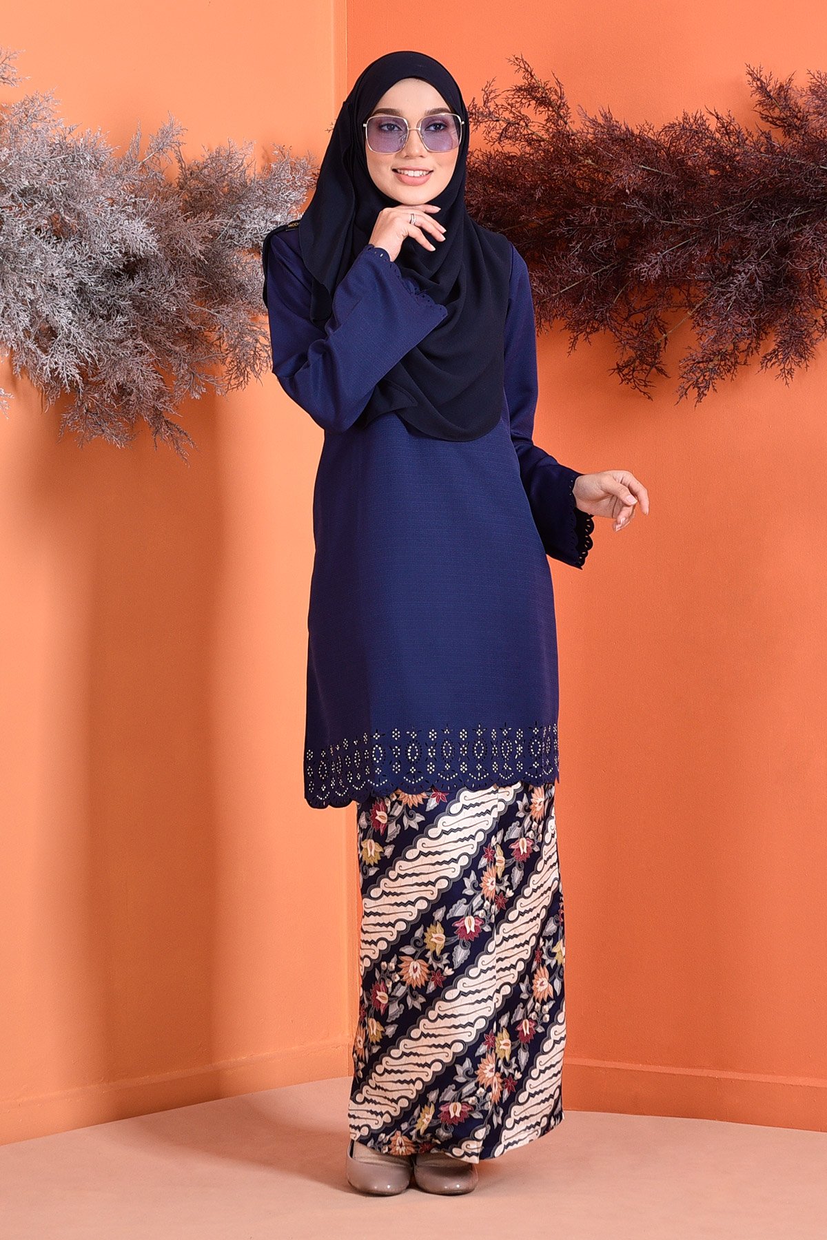 Baju Kurung Batik Nadelle - Blue