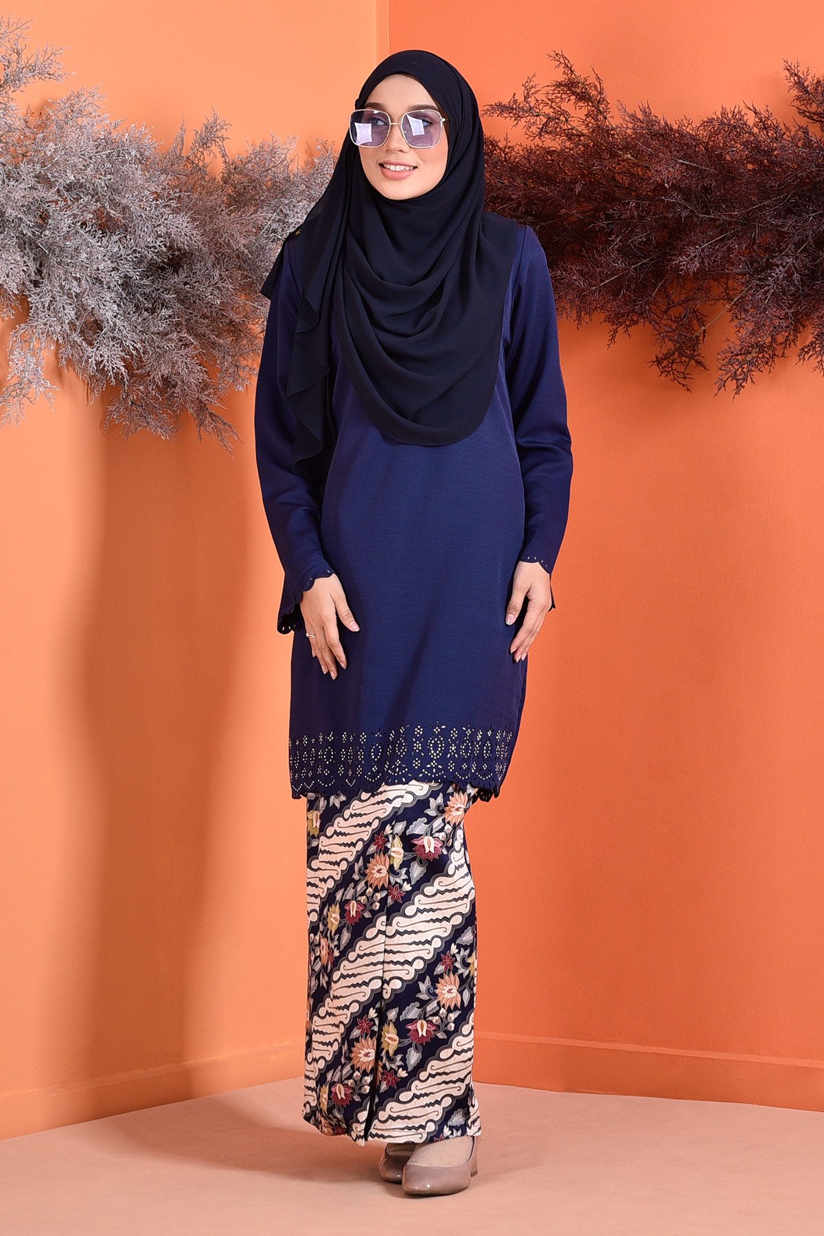 Baju Kurung Batik Nadelle - Blue