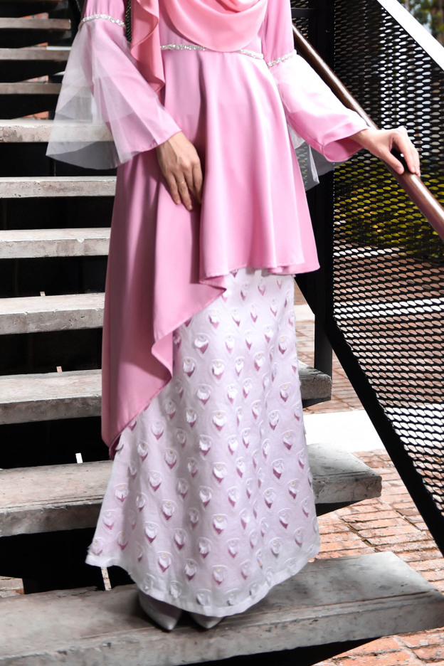 Baju Kurung Cecile Brocade - Pink