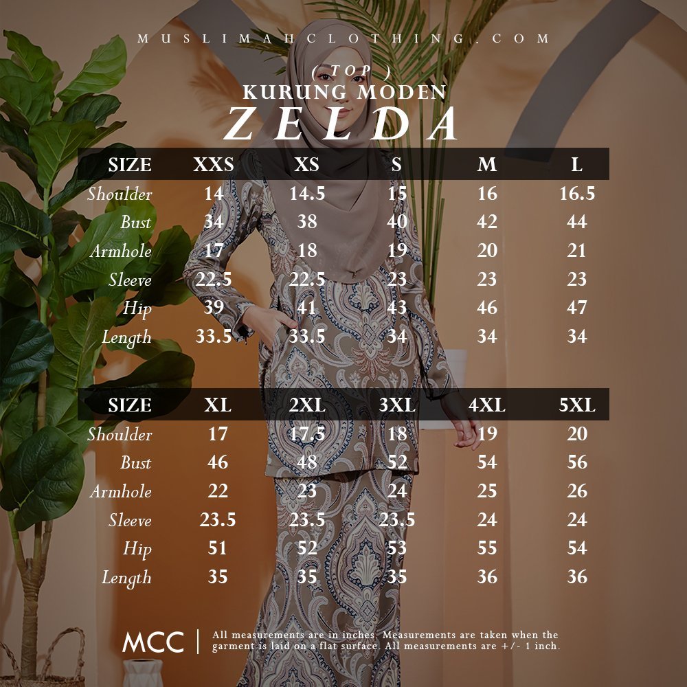 Baju Kurung Moden Zelda - Artichoke Grey