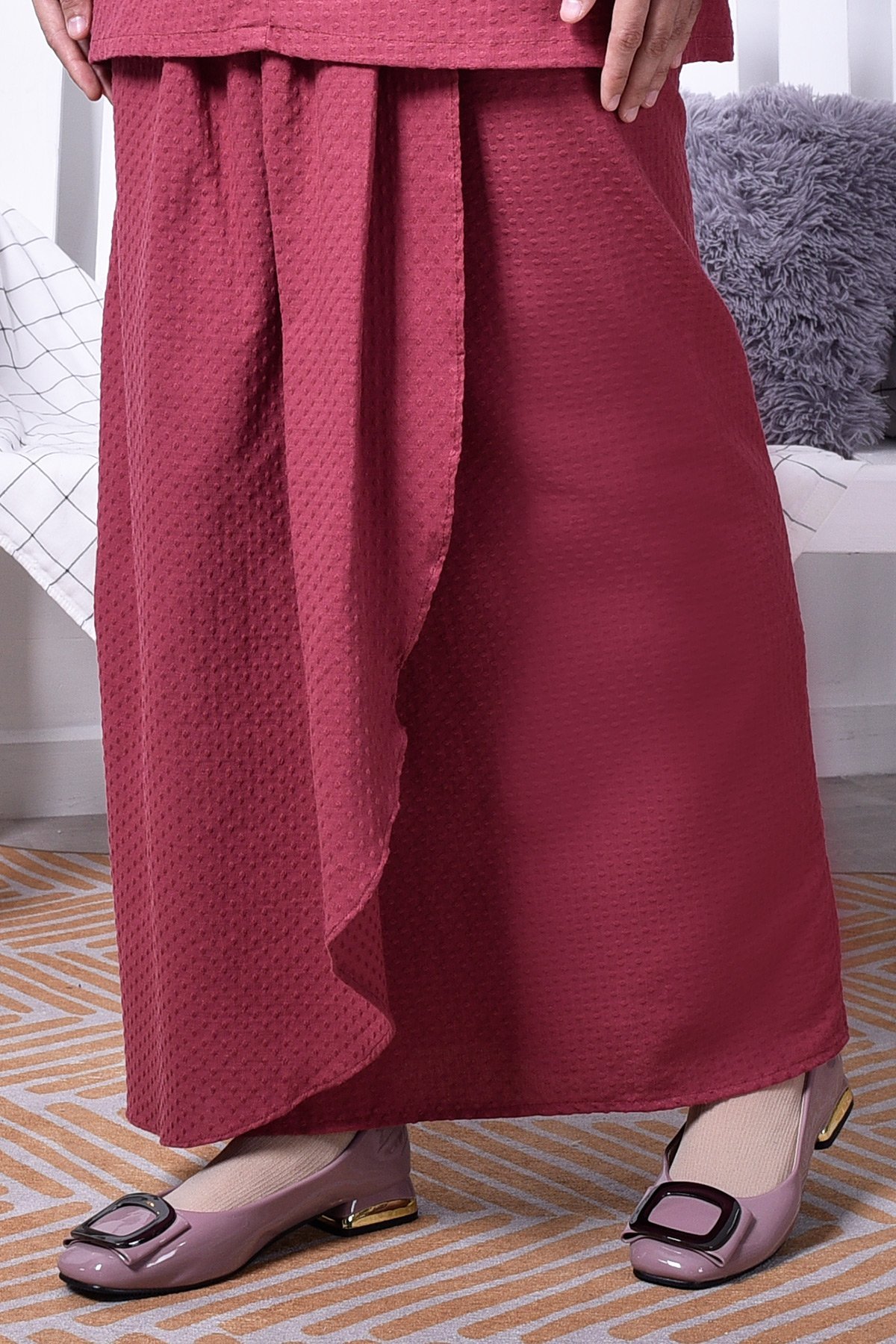 Baju Kurung Moden Riau Dila - Thulian Pink