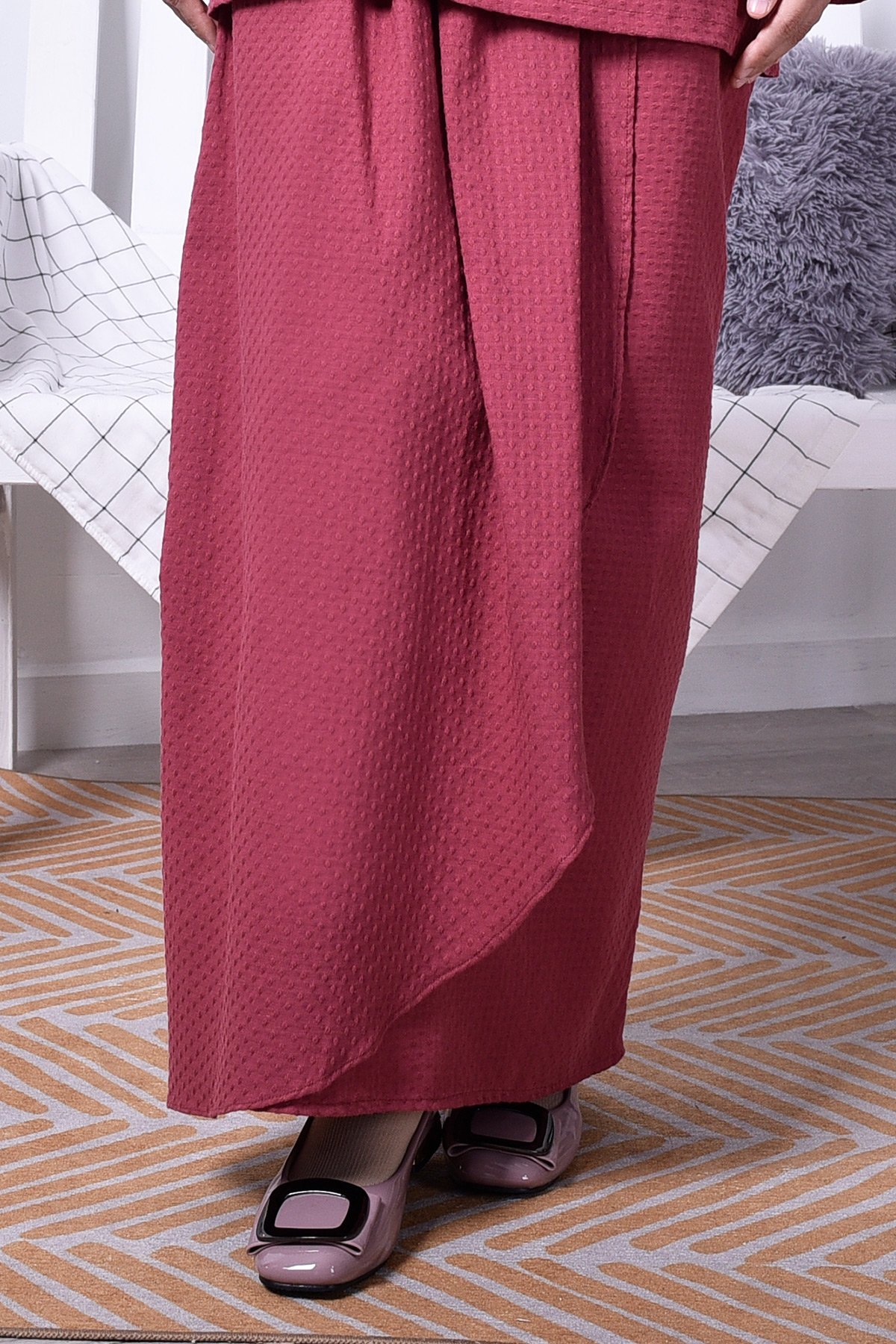 Baju Kurung Moden Riau Dila - Thulian Pink