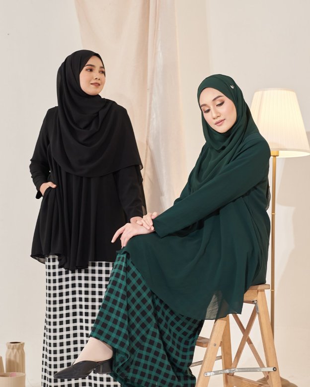 Baju Kurung Emma - Jet Black