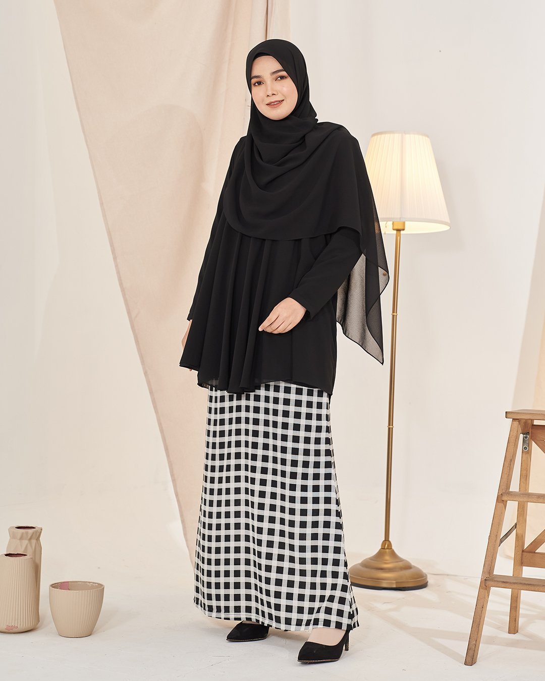 Baju Kurung Emma - Jet Black