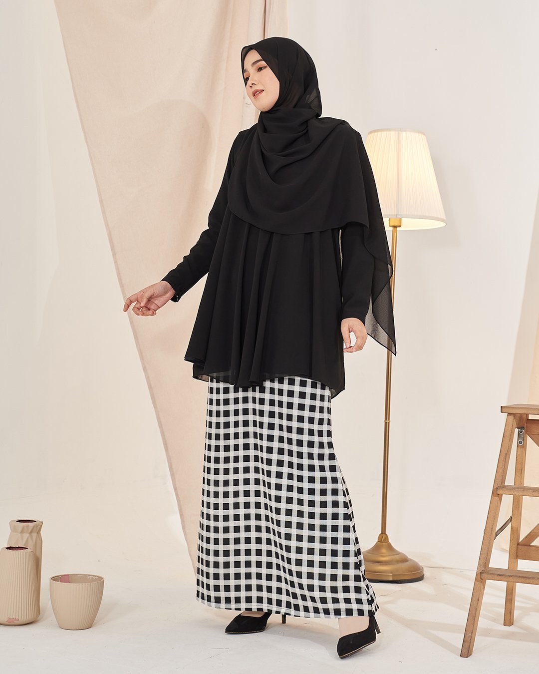 Baju Kurung Emma - Jet Black