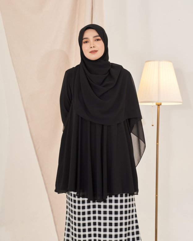 Baju Kurung Emma - Jet Black