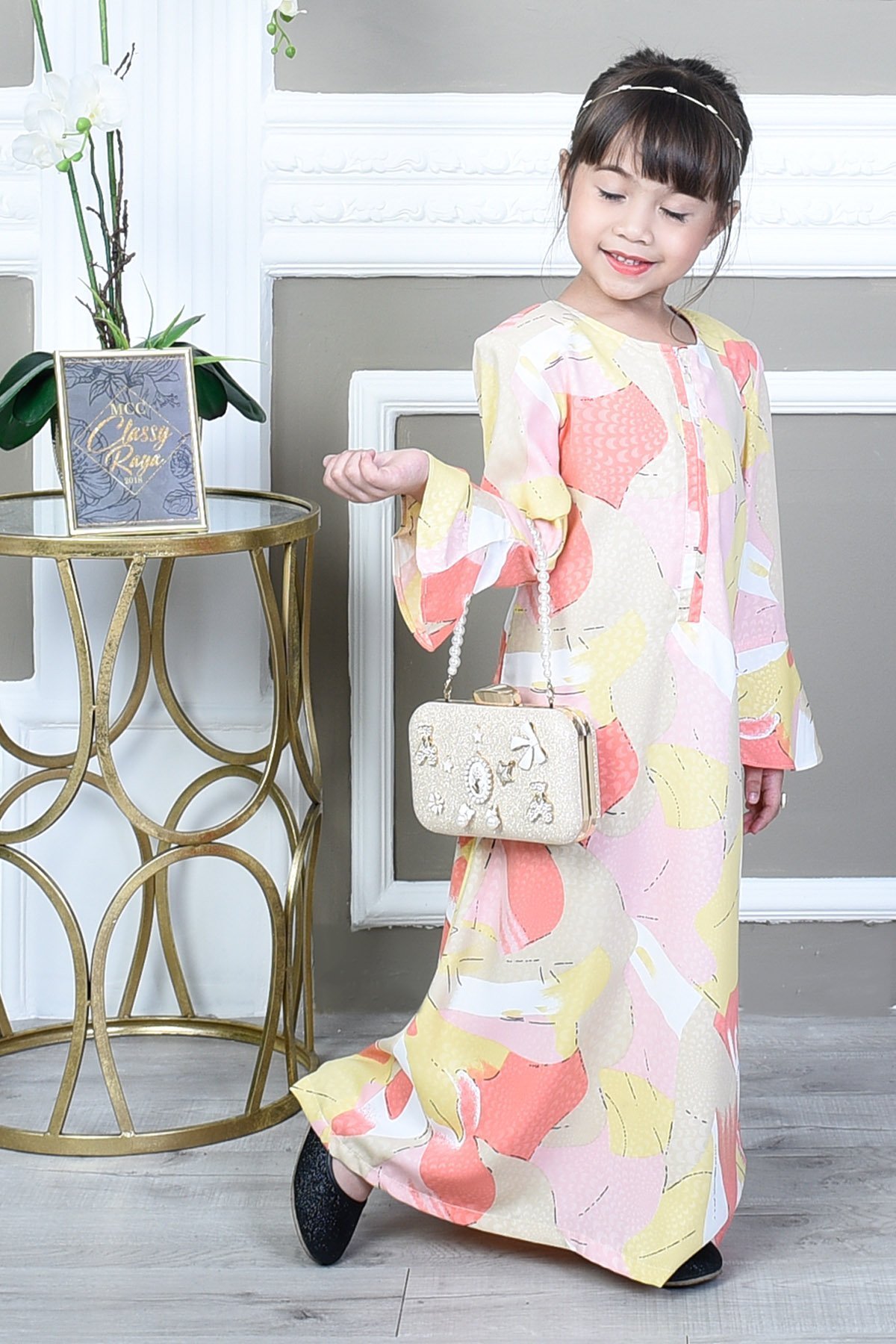 Abaya Barbie Faizah Kids - Zesty Orange