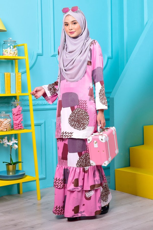 Baju Kurung Farah - Pink