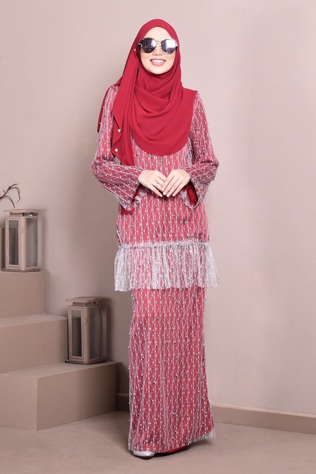 Baju Kurung Tutu Isabelle - Strawberry