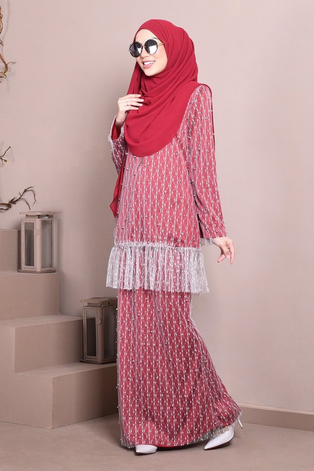 Baju Kurung Tutu Isabelle - Strawberry