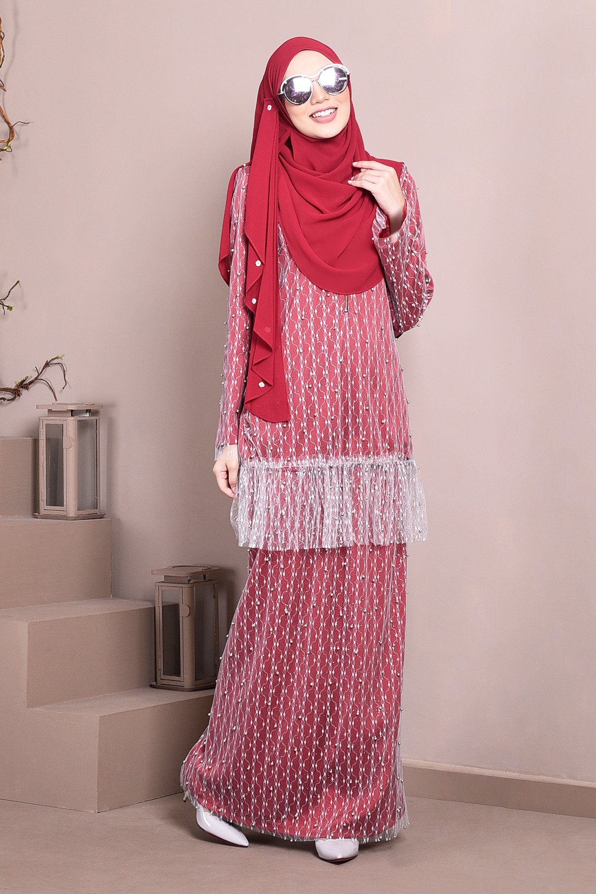 Baju Kurung Tutu Isabelle - Strawberry