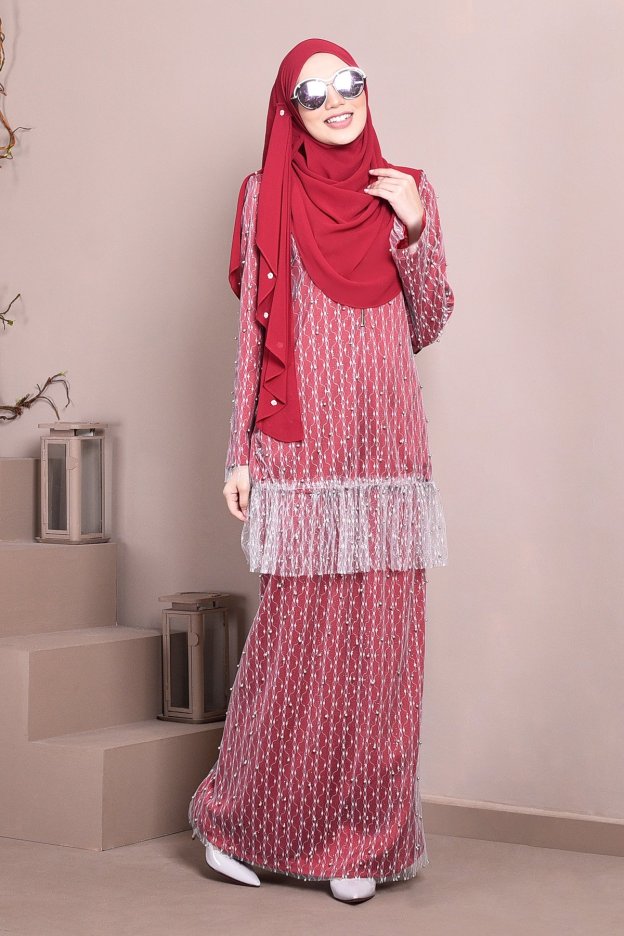 Baju Kurung Tutu Isabelle - Strawberry