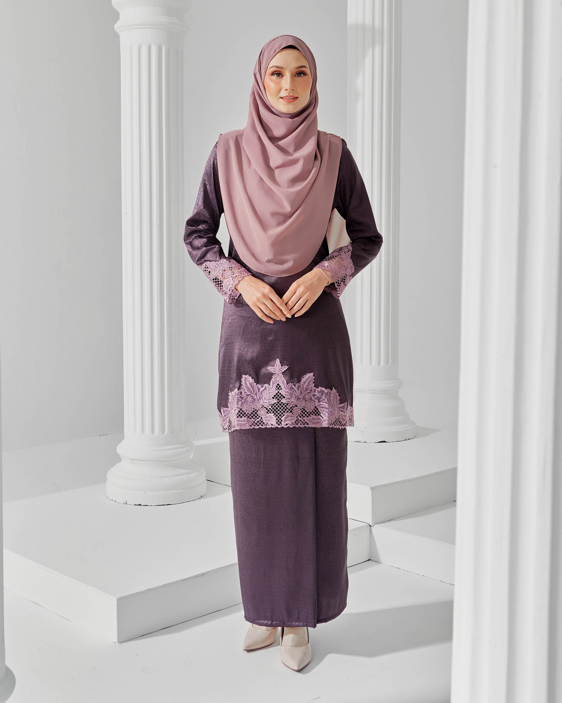 Baju Kurung Jacquard Sulam Airis