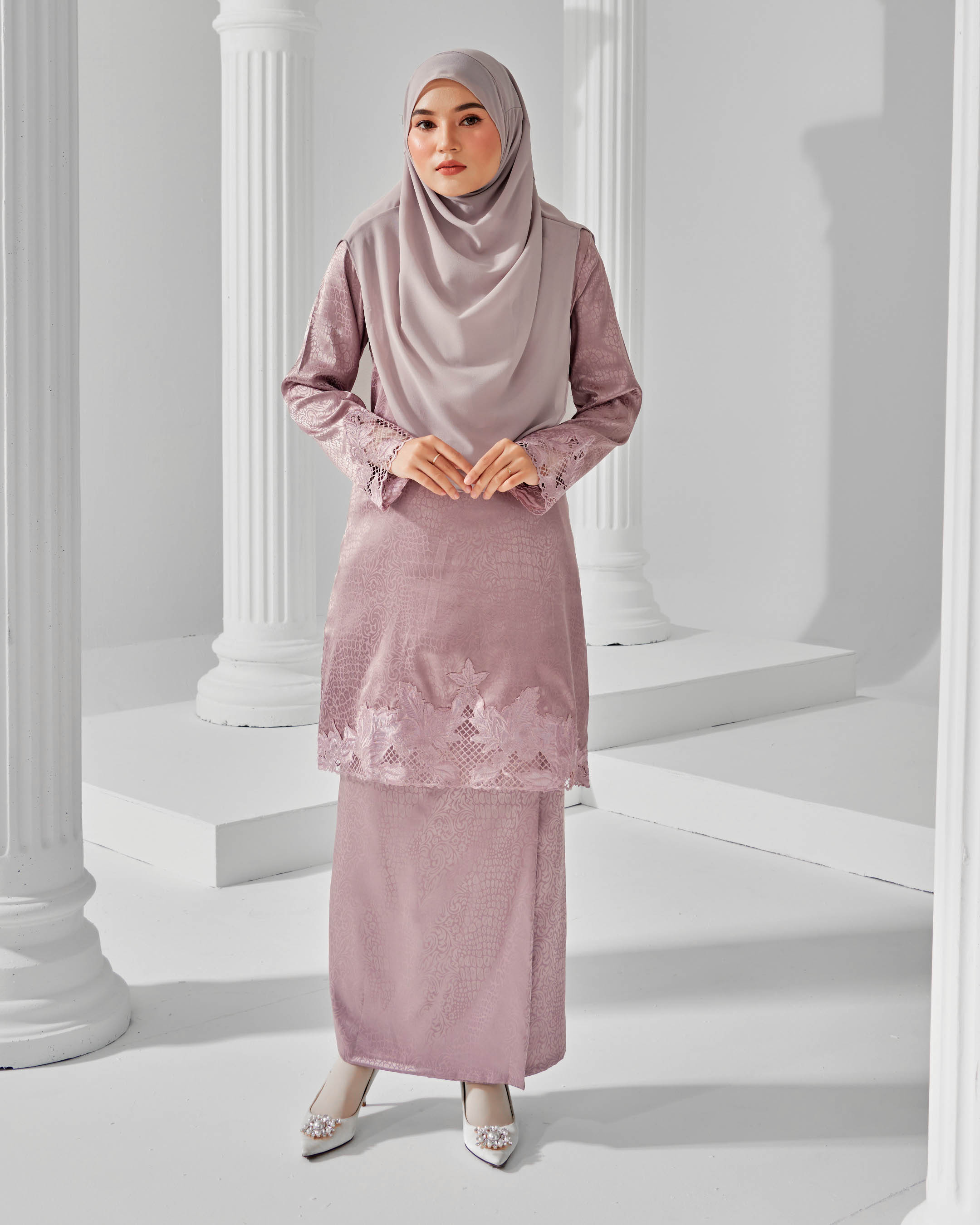 Baju Kurung Jacquard Sulam Airis