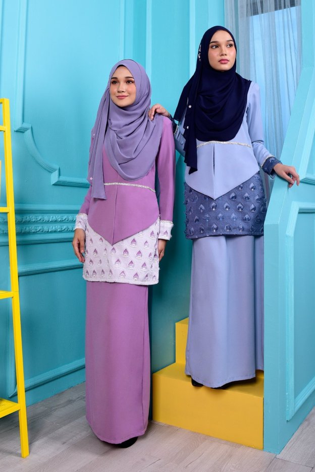 Baju Kurung Kareena - Baby Blue